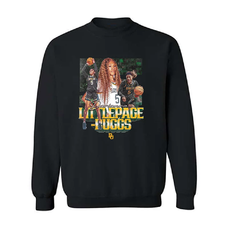 Baylor - NCAA Women's Basketball : Darianna Littlepage-Buggs - Player Collage Crewneck Sweatshirt Hoodie with Elastic Cuffs Stretchable Comfortable