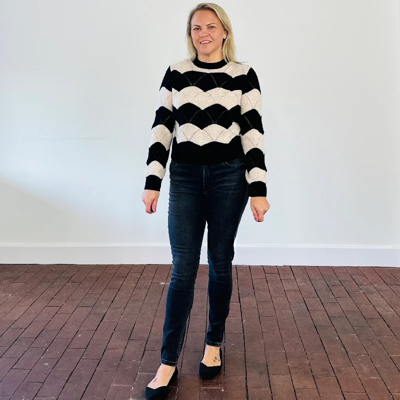 Sofia Cashmere Blend Sweater Mesh Sweater Canvas Denim