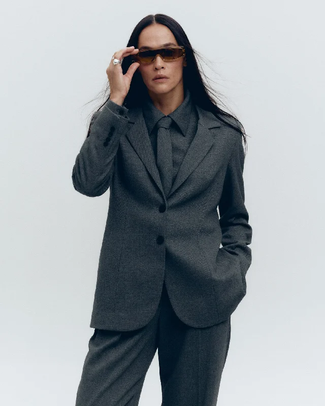 Grey jacket Tailored Jacket Straight Jacket A-Line Jacket