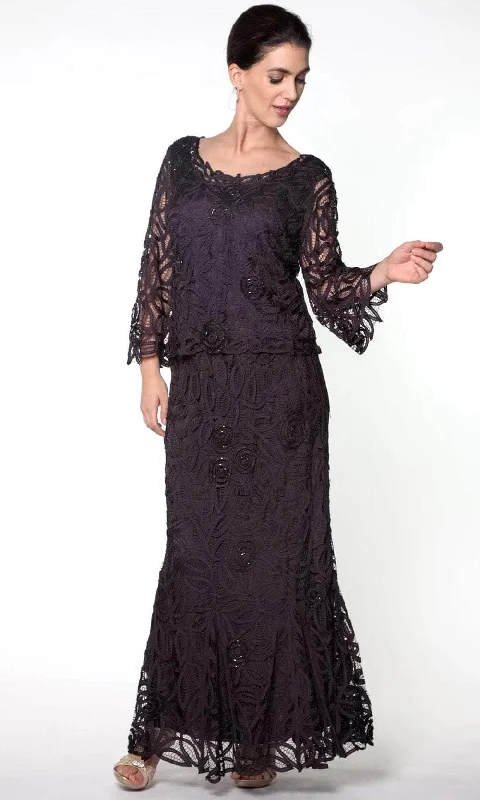 Soulmates D8785 - Bell-Sleeve Tunic Top And Skirt corduroy skirt comfortable