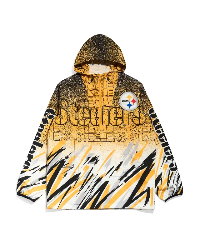 Pittsburgh Steelers Sketch Anorak Jacket Welt Pockets Slit Pockets Flap Pockets