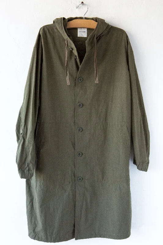 Hooded Jacket Front Pockets Side Pockets Patch Pockets