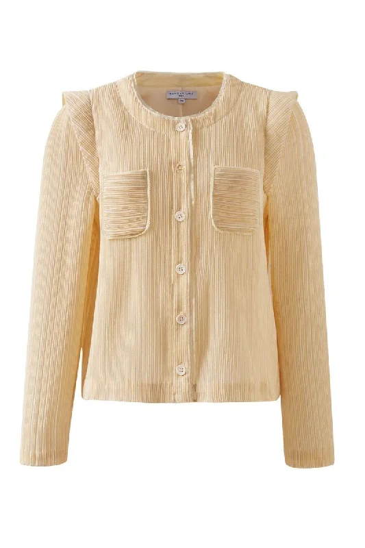 NANI BEIGE JACKET Snapped Jacket Toggled Jacket Drawstring Jacket