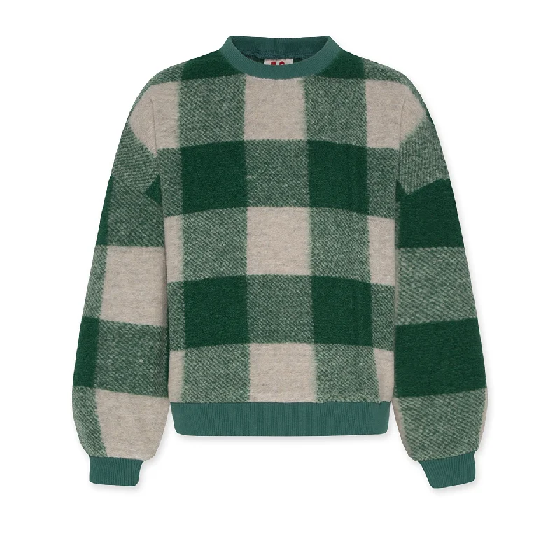 AO76 Violeta Check Sweater High Neck Crew Neck V-Neck