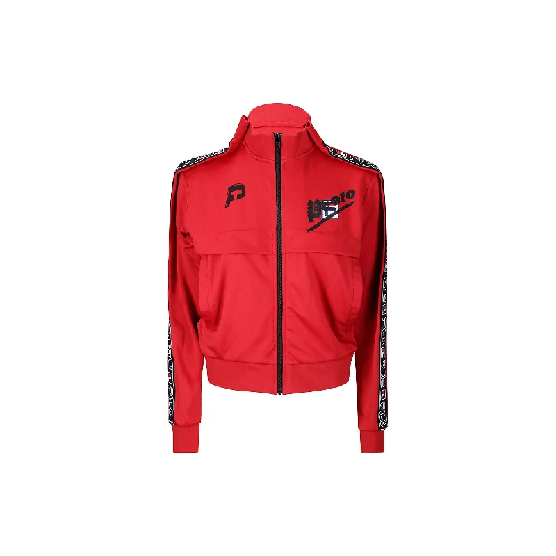 Cropped Tracksuit Jacket (Red/Black) Rayon Jacket Velvet Jacket Corduroy Jacket