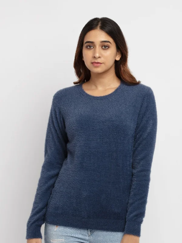 Women's Solid  Sweater Terry Blend Velvet Blend Canvas Blend