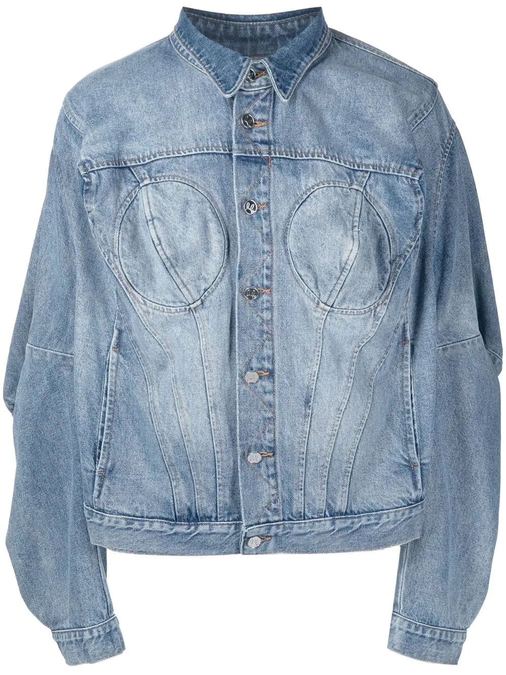 NATASHA WASHED DENIM JACKET LIT WSH Quilted Jacket Puffer Jacket Insulated Jacket