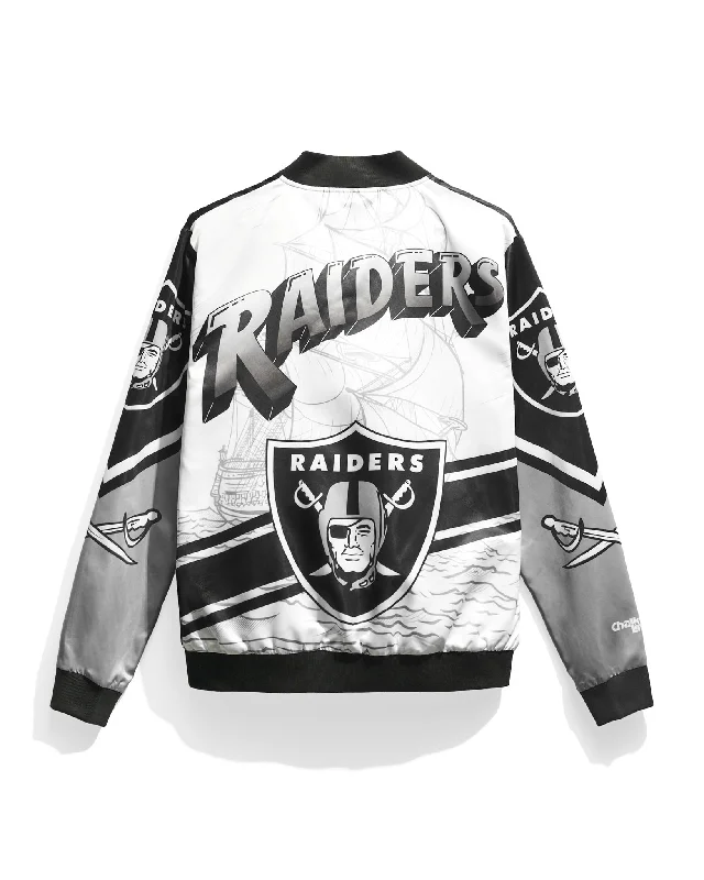 Las Vegas Raiders Fanimation Satin Jacket Elasticated Jacket Padded Jacket Insulated Jacket