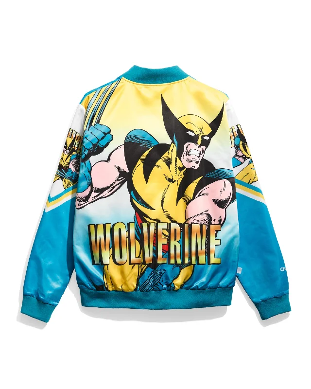 Wolverine Classic Blue Fanimation Satin Jacket Satin Jacket Silk Jacket Chiffon Jacket
