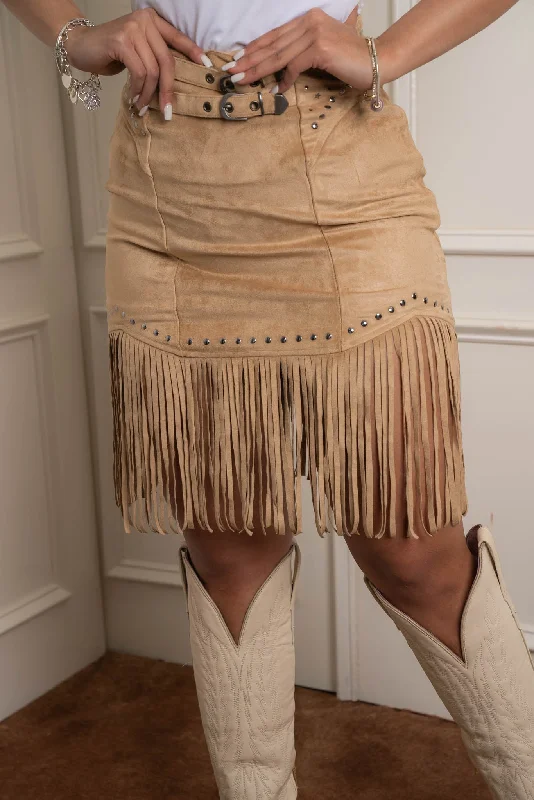 Rock & Roll Denim Fringe Mini Skirt BW69B03274 JJ velvet skirt plush