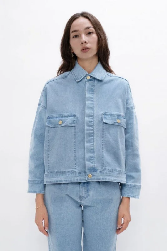 Arizona Denim Jacket Sky Faux Fur Jacket Real Fur Jacket Shearling Jacket