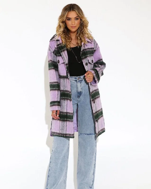 Houston Check Jacket Faux Fur Jacket Real Fur Jacket Shearling Jacket