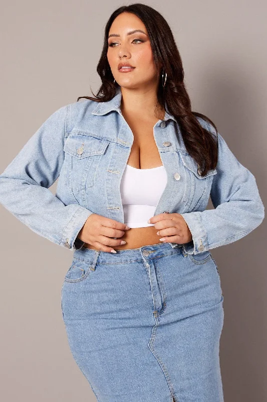 Denim Cropped Jacket Faux Fur Jacket Real Fur Jacket Shearling Jacket