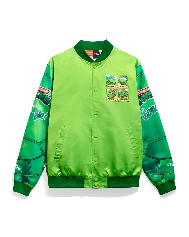 TMNT Retro Fanimation Satin Jacket Print Jacket Jacquard Jacket Patchwork Jacket