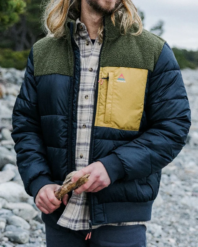 Journey Recycled Insulated Jacket - Black/Khaki Zippered Jacket Buttoned Jacket Snapped Jacket