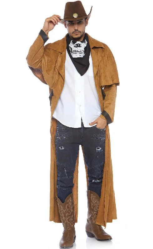 Wild West Cowboy Mens Tan Costume Jacket Chenille Jacket Brocade Jacket Lace Jacket
