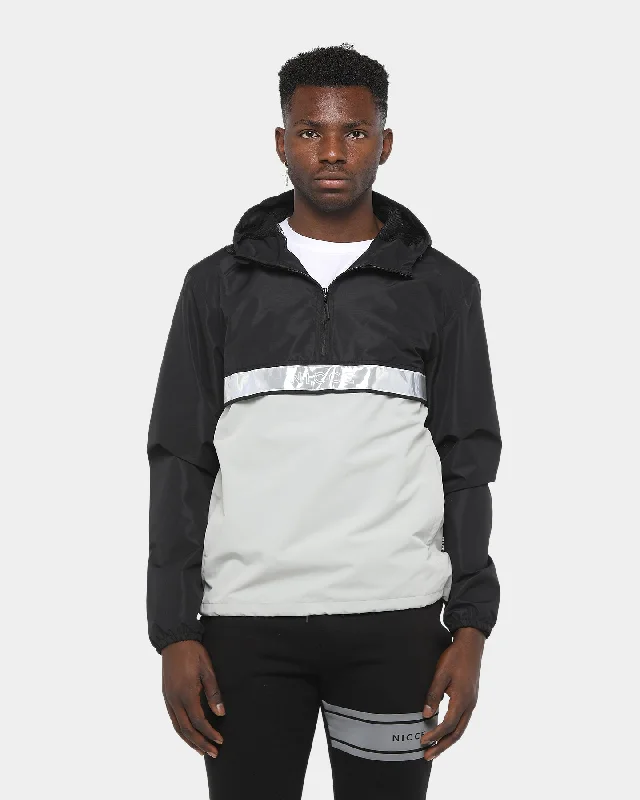 Nicce Casta Cagoule Jacket Black/Stone Hoodie Zip-Up Jacket Button-Up Jacket