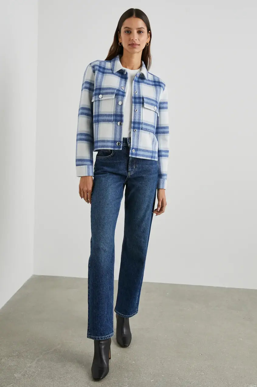 Rails - Steffi Jacket in Ivory Bay Herringbone Jacket Houndstooth Jacket Plaid Jacket