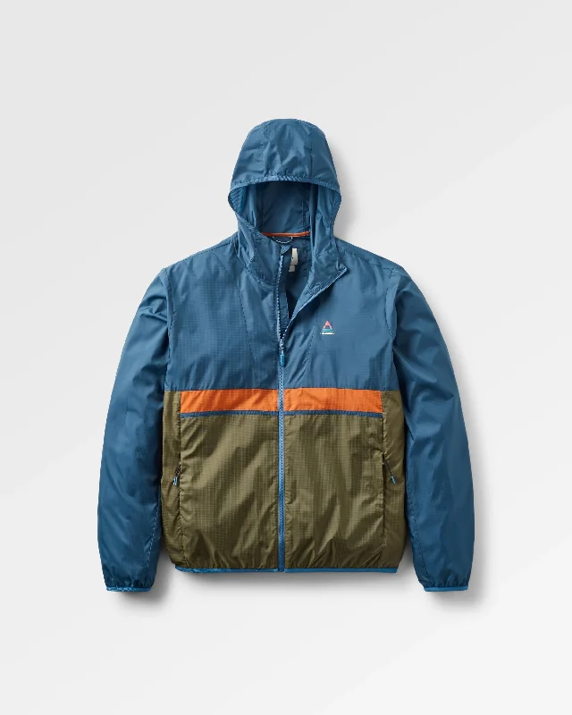 Gusto Recycled Windshell Jacket - Khaki/Dark Denim Cardigan Sweater Pullover