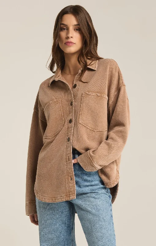 Z Supply All Day Knit Jacket Snapped Jacket Toggled Jacket Drawstring Jacket
