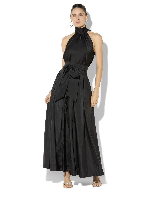 Lux Black Taffeta Skirt vintage skirt charm