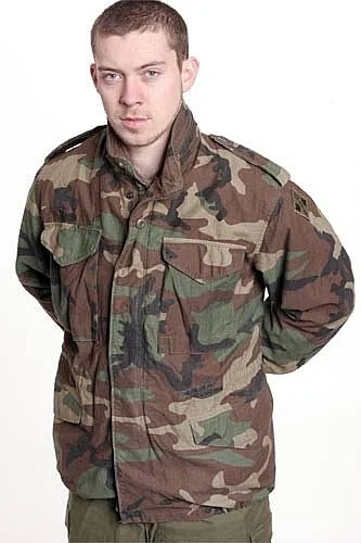 Vintage US Army Woodland Camo M-65 Jacket - Without Liner Satin Jacket Silk Jacket Chiffon Jacket