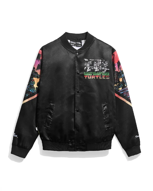 TMNT Eastman and Laird Cover 001 Fanimation Satin Jacket Embroidered Jacket Appliqued Jacket Beaded Jacket