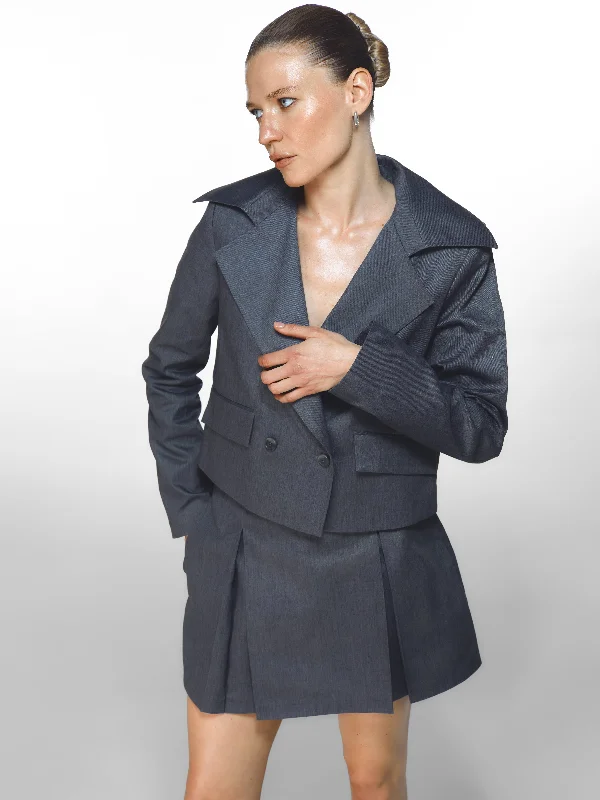 SeaSycle Jacket - Graffite Snapped Jacket Toggled Jacket Drawstring Jacket