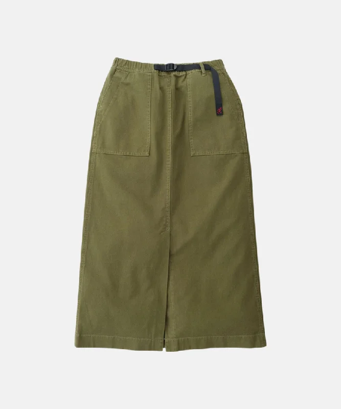 Long Baker Skirt in Olive tulle skirt dreamy