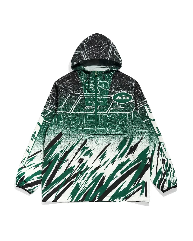 New York Jets Sketch Anorak Jacket Plaid Jacket Tartan Jacket Houndstooth Jacket