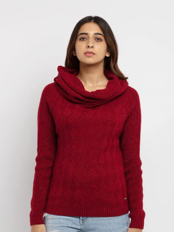 Women's Cowl Neck Sweater Modern Contemporary Chic