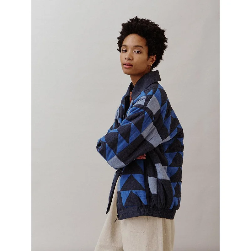 Sideline - Nelly patchwork jacket Wool Fabric Cashmere Fabric Tweed Fabric