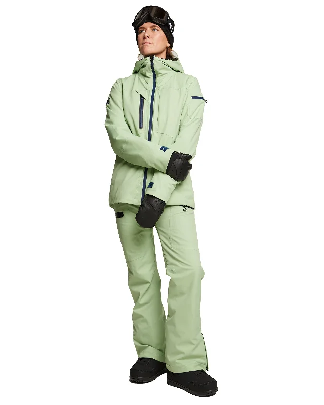 Rojo All Terrain Jacket Womens Quiet Green Front Pockets Side Pockets Patch Pockets