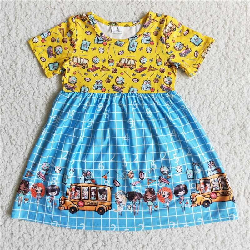 D3-19 Girls school bus positioning short-sleeved skirt lace skirt elegant