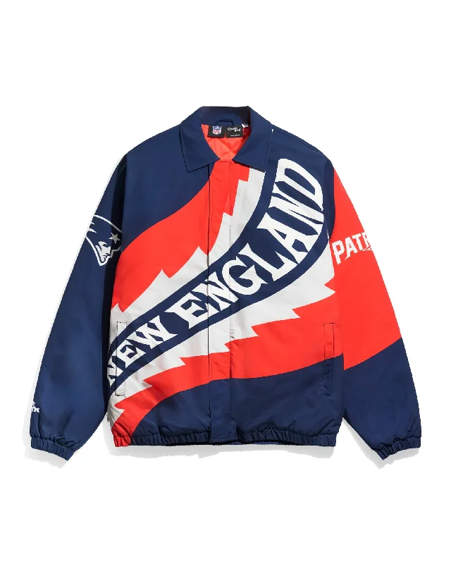 New England Patriots Saw Blade Quilted Puffer Jacket Satin Jacket Silk Jacket Chiffon Jacket