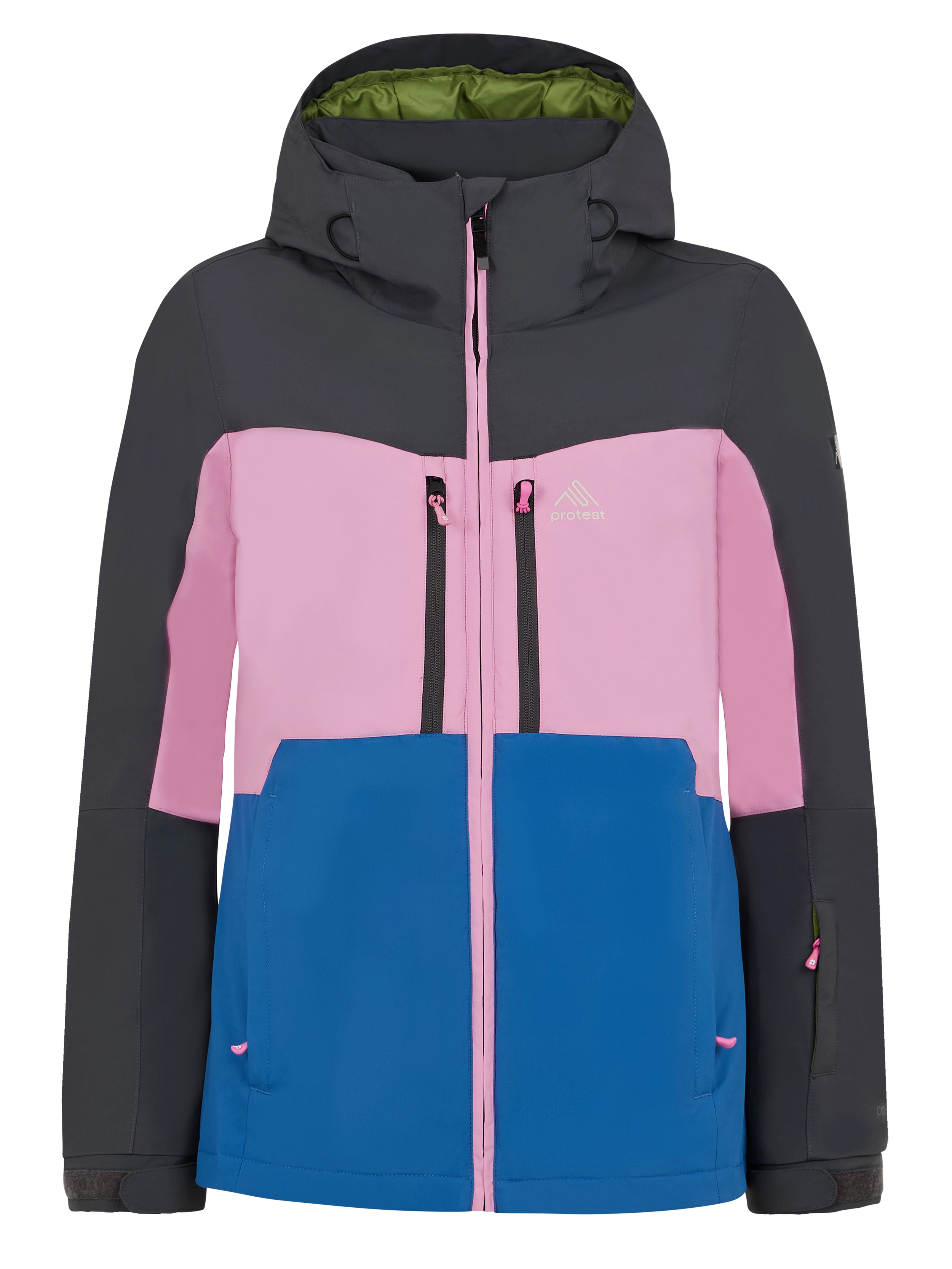 Protest Mugo Jacket Womens Horizon Blue Satin Fabric Silk Fabric Chiffon Fabric
