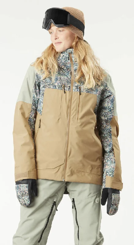 Picture Organic Exa Jacket Womens Tanin Zippered Front Buttoned Front Snap Front