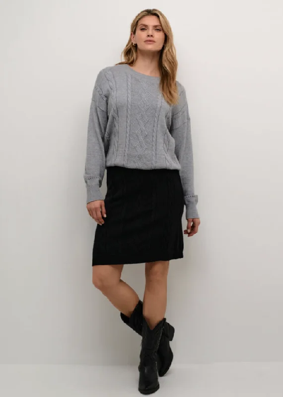Dela Short Knit Skirt velvet skirt plush