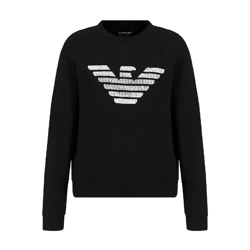 Emporio Armani Eagle Logo Sweater Glossy Satin Silk