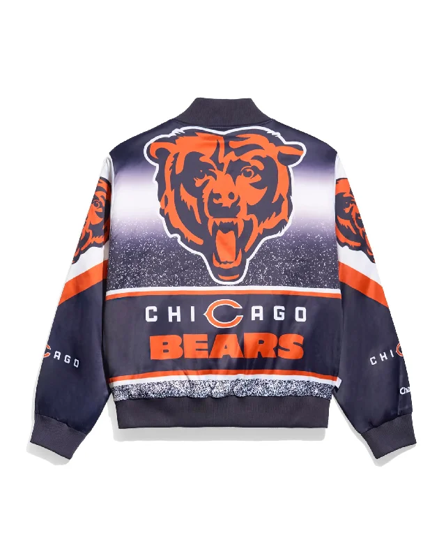 Chicago Bears Logo Fanimation Jacket A-Line Jacket Boat Neck Shawl Collar