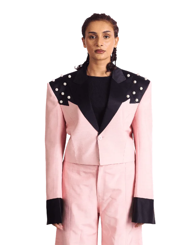 "LEVANT" CROPPED JACKET Fleece Jacket Down Jacket Feather Jacket