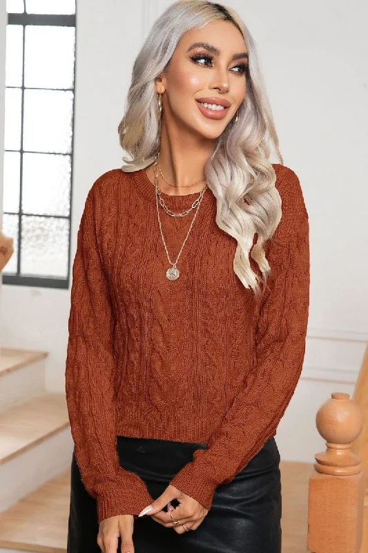 WOMEN WINTER CASUAL LONG SLEEVE KNIT SWEATER Notch Collar Peter Pan Collar Cowl Neck