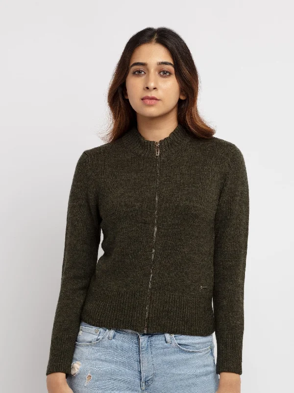Women's Solid  Sweater Embroidered Appliqued Beaded