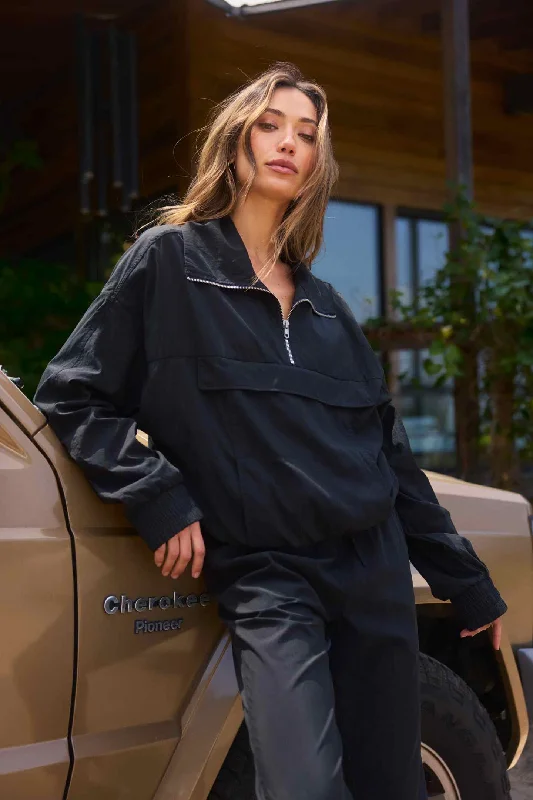 Mia Half Zip Jacket Zippered Jacket Buttoned Jacket Snapped Jacket