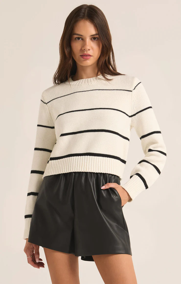 Z Supply Milan Stripe Sweater Plaid Sweater Polka Dot Checkered