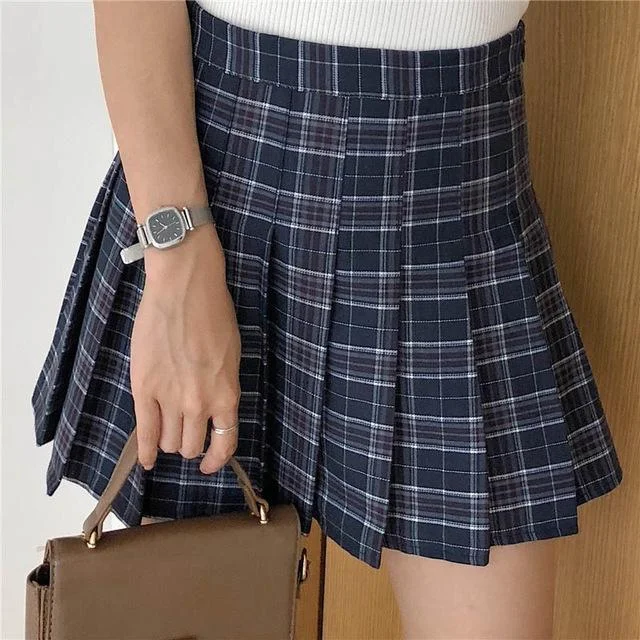 Navy plaid