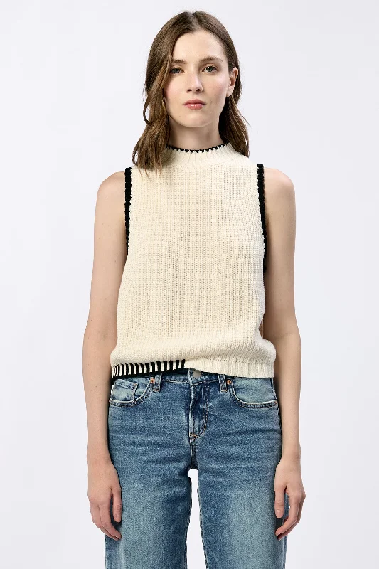 Dear John Birna Sweater Tank Lace Blend Ribbed Blend Corduroy Blend