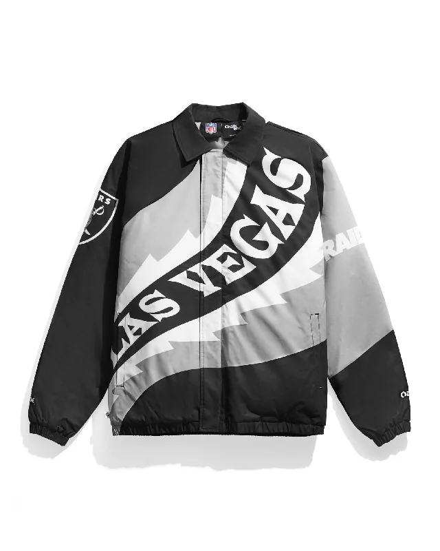 Las Vegas Raiders Saw Blade Quilted Puffer Jacket Striped Jacket Polka Dot Jacket Floral Jacket