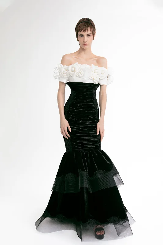 Floral top with fitted skirt chiffon skirt floaty