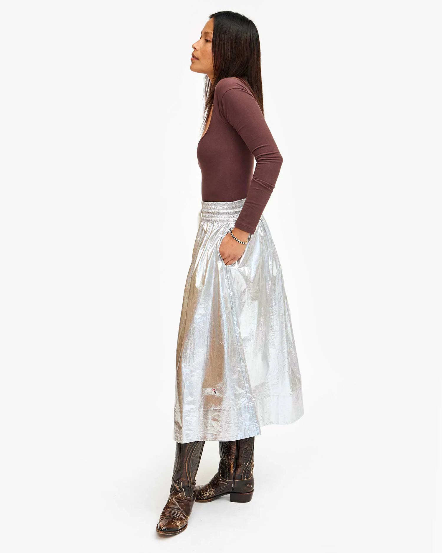 Zoelle Skirt silk skirt sleek